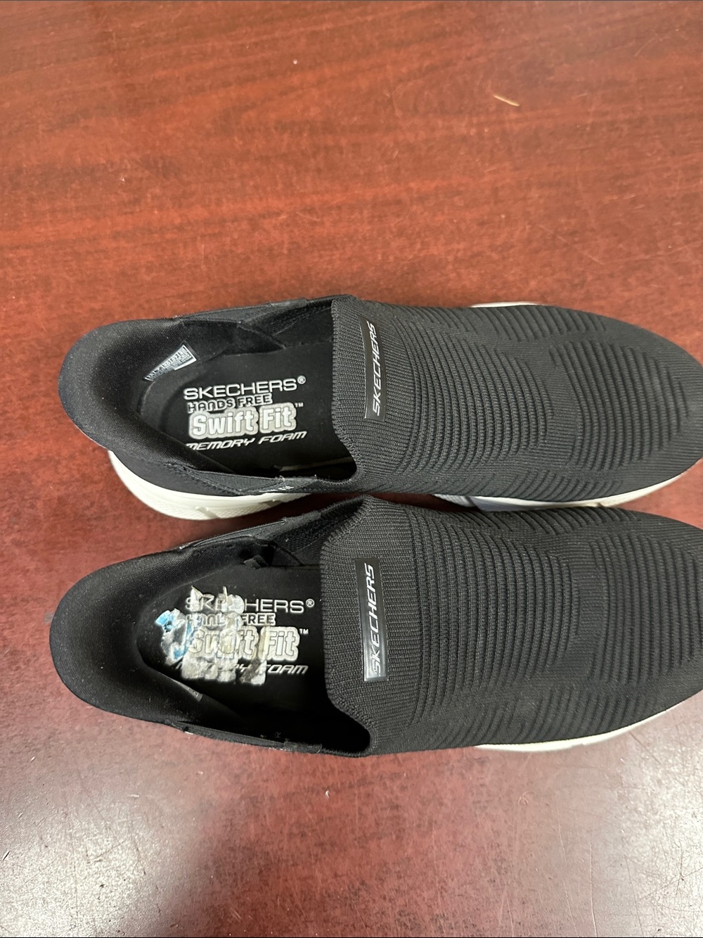 Skechers Men’s Black Slip-On Swift Fit Memory Foam Loafers